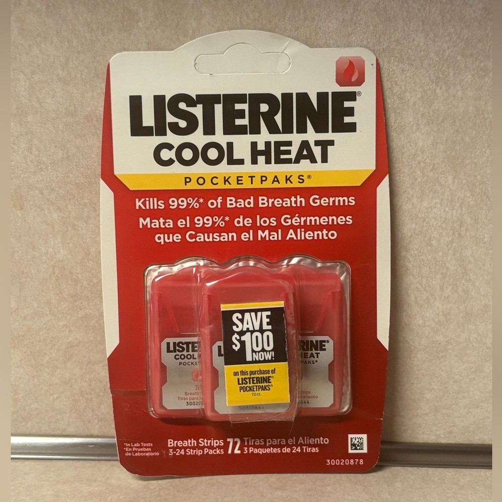Listerine Cool Heat Pocketpaks cinnamon Breath Strips